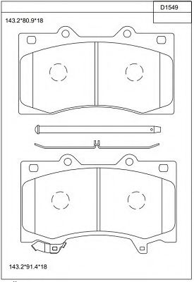 Тормозные колодки ASIMCO KD1549