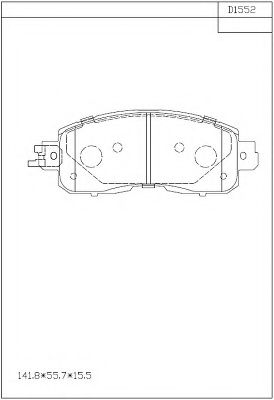 Тормозные колодки ASIMCO KD1552