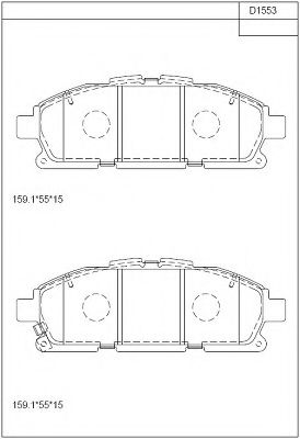 Тормозные колодки ASIMCO KD1553