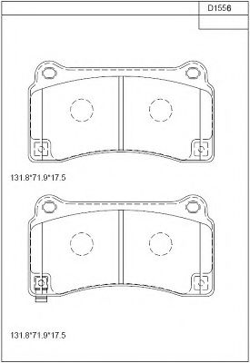Тормозные колодки ASIMCO KD1556