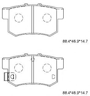 Тормозные колодки ASIMCO KD1702N