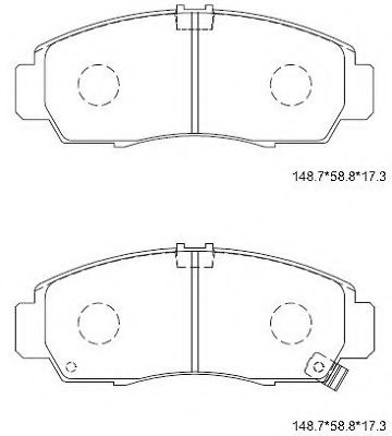 Тормозные колодки ASIMCO KD1707