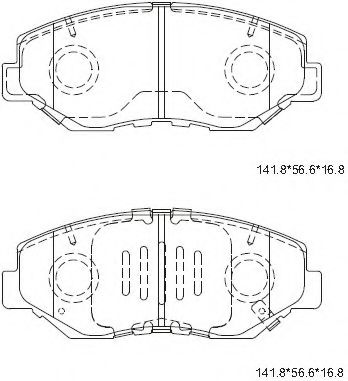 Тормозные колодки ASIMCO KD1708
