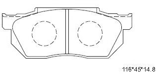 Тормозные колодки ASIMCO KD1711