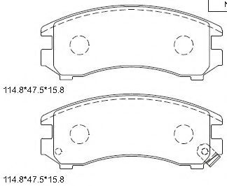Тормозные колодки ASIMCO KD1713