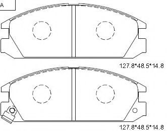 Тормозные колодки ASIMCO KD1721