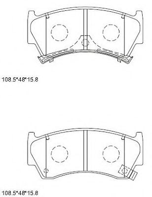 Тормозные колодки ASIMCO KD1732
