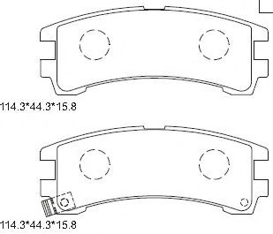 Тормозные колодки ASIMCO KD1736