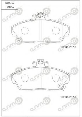 Тормозные колодки ASIMCO KD1752