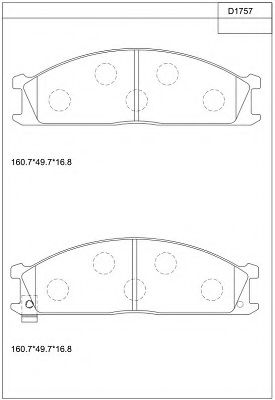 Тормозные колодки ASIMCO KD1757