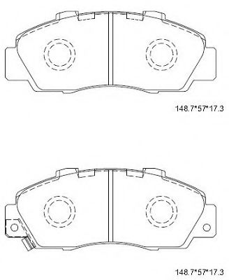 Тормозные колодки ASIMCO KD1758