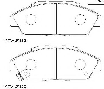 Тормозные колодки ASIMCO KD1763
