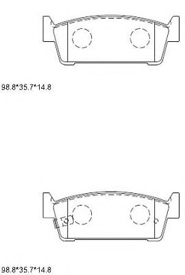 Тормозные колодки ASIMCO KD1769
