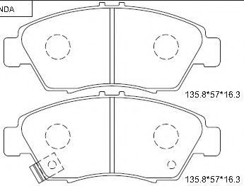 Тормозные колодки ASIMCO KD1776