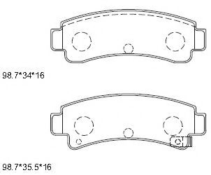 Тормозные колодки ASIMCO KD1784