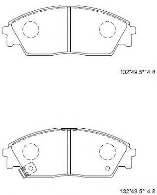 Тормозные колодки ASIMCO KD1791
