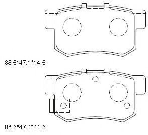 Тормозные колодки ASIMCO KD1797