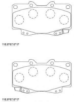 Тормозные колодки ASIMCO KD2206