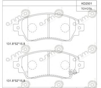 Тормозные колодки ASIMCO KD2501