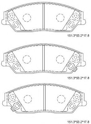 Тормозные колодки ASIMCO KD2511