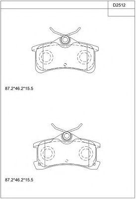 Тормозные колодки ASIMCO KD2512