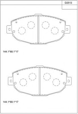 Тормозные колодки ASIMCO KD2513