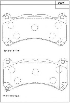 Тормозные колодки ASIMCO KD2516