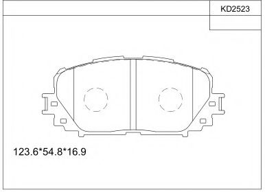 Тормозные колодки ASIMCO KD2523