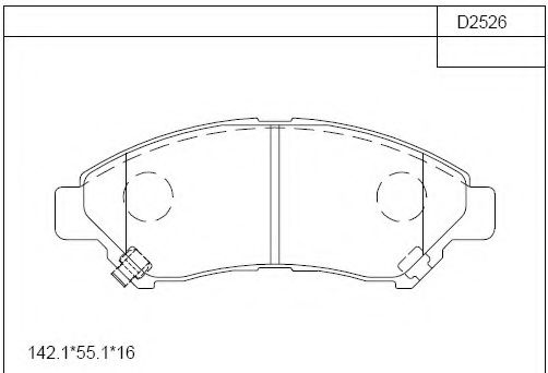 Тормозные колодки ASIMCO KD2526