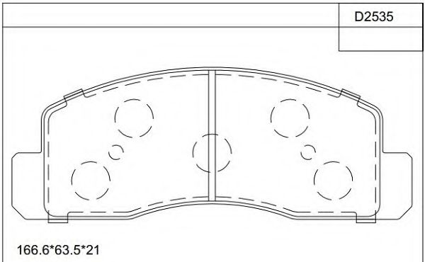 Тормозные колодки ASIMCO KD2535