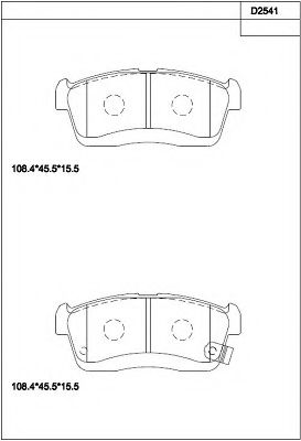Тормозные колодки ASIMCO KD2541