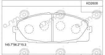 Тормозные колодки ASIMCO KD2608