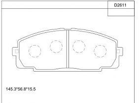 Тормозные колодки ASIMCO KD2611
