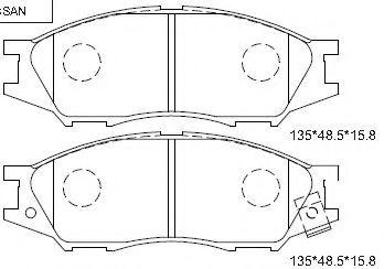 Тормозные колодки ASIMCO KD2725