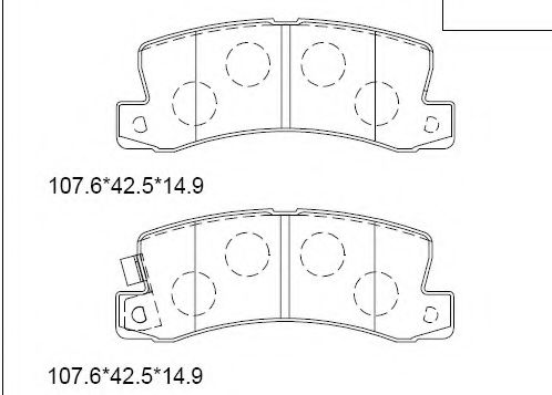 Тормозные колодки ASIMCO KD2732
