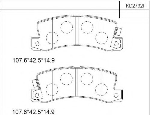 Тормозные колодки ASIMCO KD2732F
