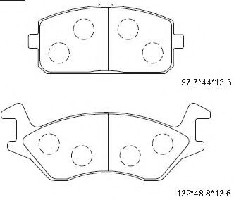 Тормозные колодки ASIMCO KD2736