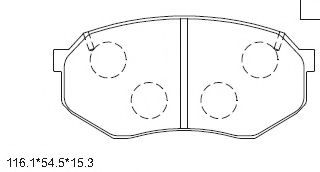 Тормозные колодки ASIMCO KD2743