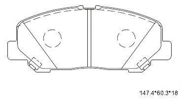 Тормозные колодки ASIMCO KD2771