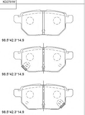 Тормозные колодки ASIMCO KD2781W