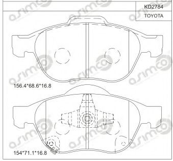 Тормозные колодки ASIMCO KD2784