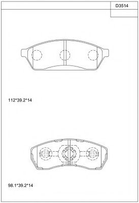 Тормозные колодки ASIMCO KD3514