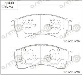 Тормозные колодки ASIMCO KD3601