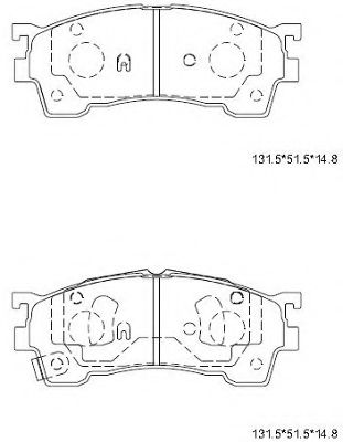 Тормозные колодки ASIMCO KD3601W