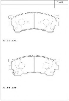 Тормозные колодки ASIMCO KD3602