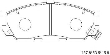 Тормозные колодки ASIMCO KD3702