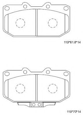 Тормозные колодки ASIMCO KD3705