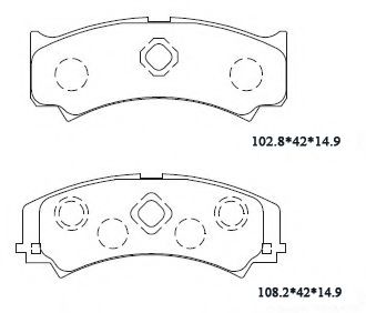 Тормозные колодки ASIMCO KD3712