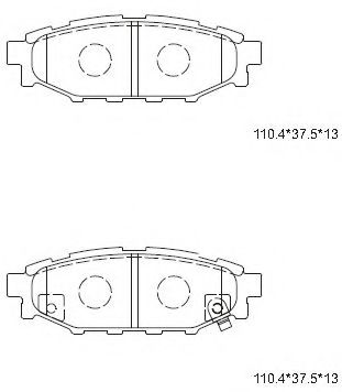 Тормозные колодки ASIMCO KD3722