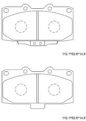 Тормозные колодки ASIMCO KD3728
